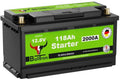 lithium startbatteri lifepo4 l5 118ah 12v bulltron forfra