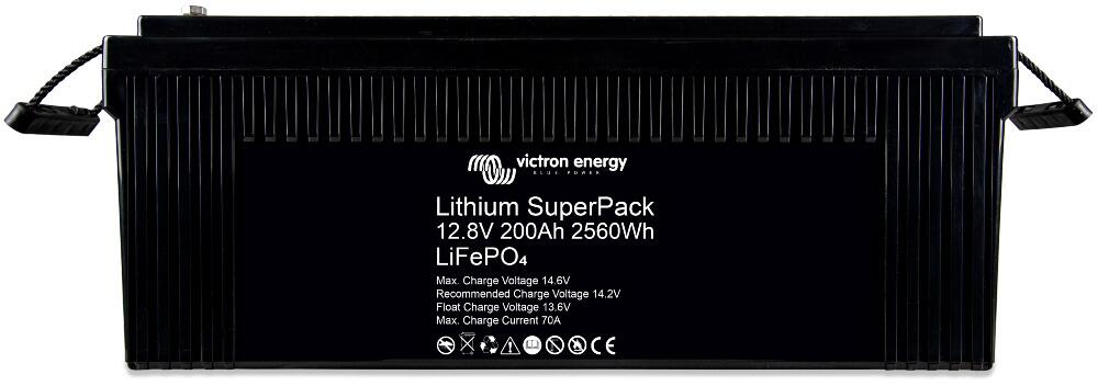 Forfra av Lithium SuperPack LiFePO4 12,8V 200Ah 2560Wh 21 kg - Victron Energy