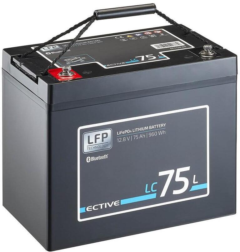 Montert Lithiumbatteri BT 12V LiFePO4 med Bluetooth-overvåking - ECTIVE i campingvogn