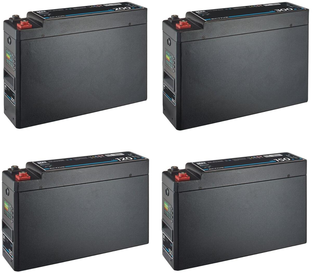 Lithiumbatteri LC LT Slim 12V LiFePO4 med BMS og Bluetooth forfra