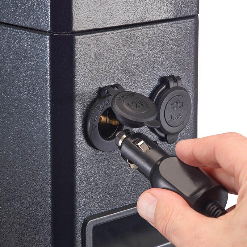Montert Lithiumbatteri LC LT Slim 12V LiFePO4 med BMS og Bluetooth i campingbil
