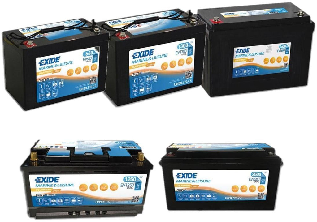 Litium-ion-batteri Marine & Leisure EV 12V med app - Exide forfra