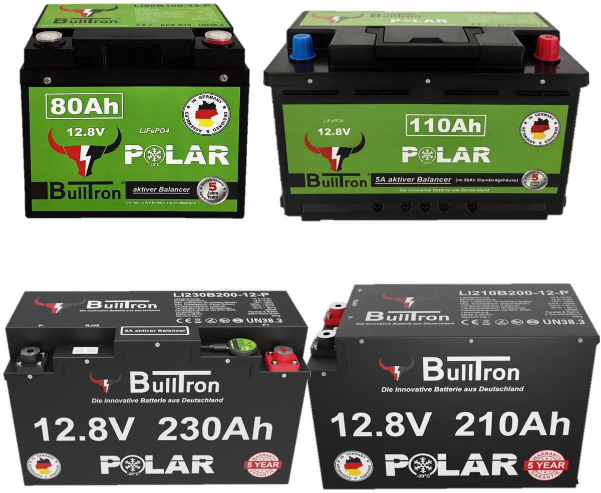 Litiumbatteri Polar 110Ah 12,8V med Smart BMS og Bluetooth for campingbruk
