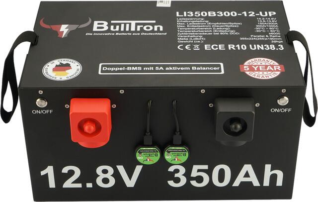 Bakside av Litiumbatteri Polar 350Ah 4480Wh undersete