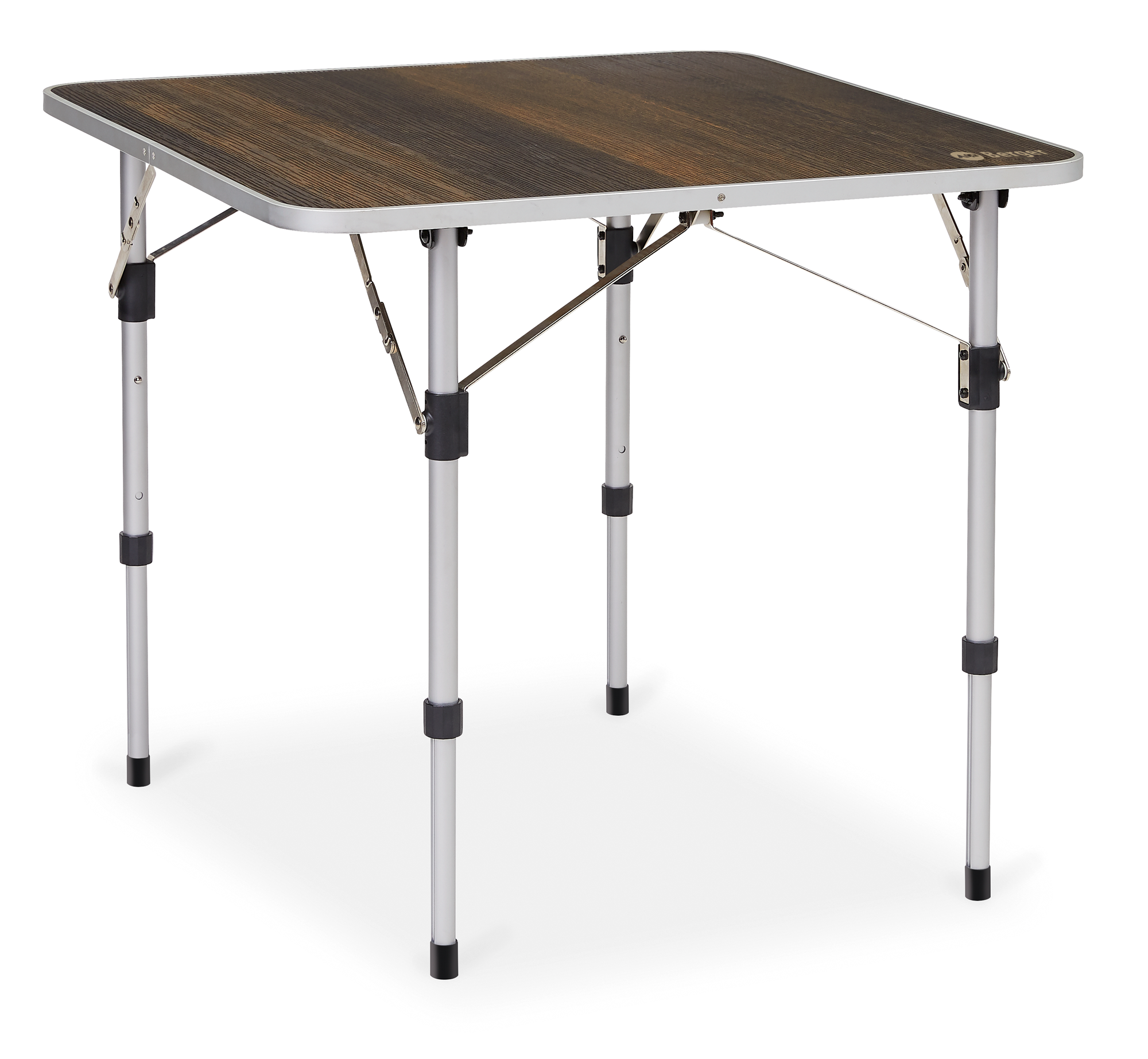 Livenza campingbord 65 x 65 cm høydejusterbart forfra