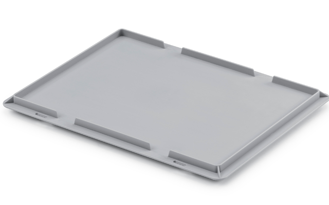 Lokk for Eurobox 40 x 30 cm lysegrå sett forfra
