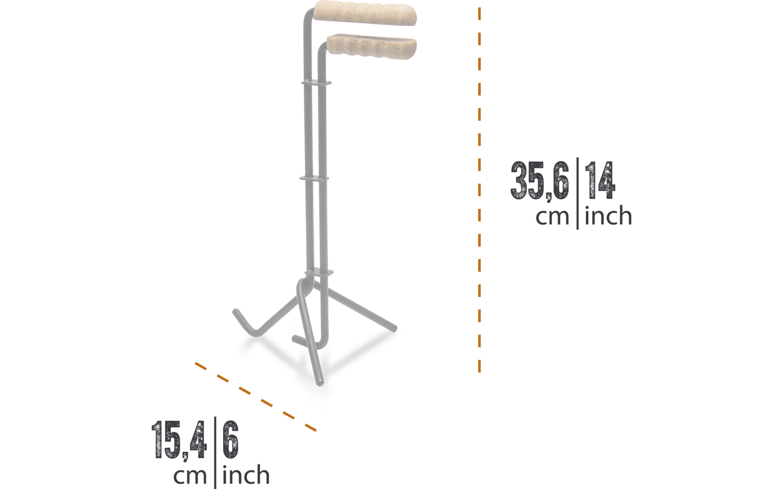 Lokk-løfter 35 cm for bålgryte, stål og tre - Petromax bakside