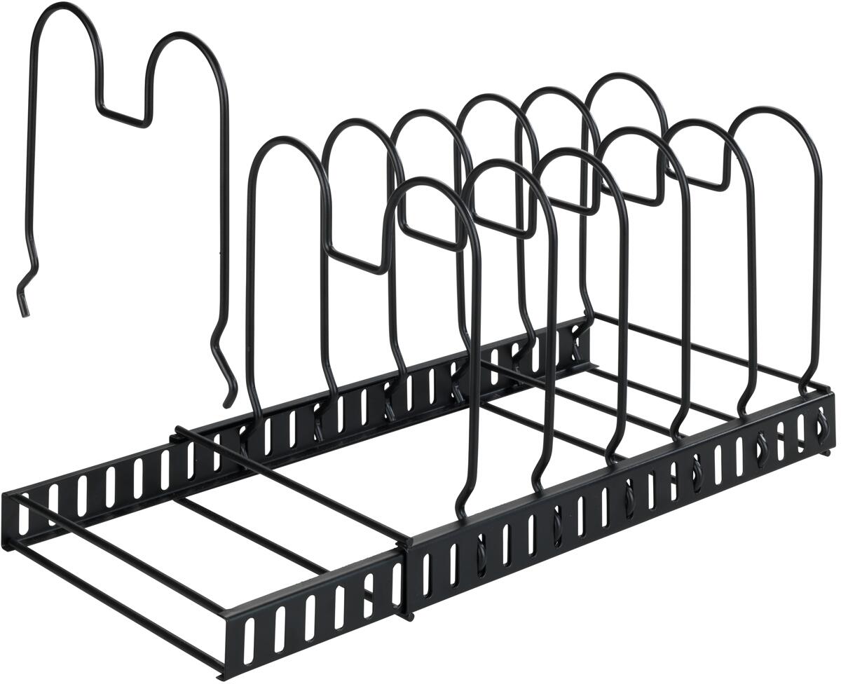 Lokk- og panneholder justerbar 30-57 cm svart - Wenko bakside
