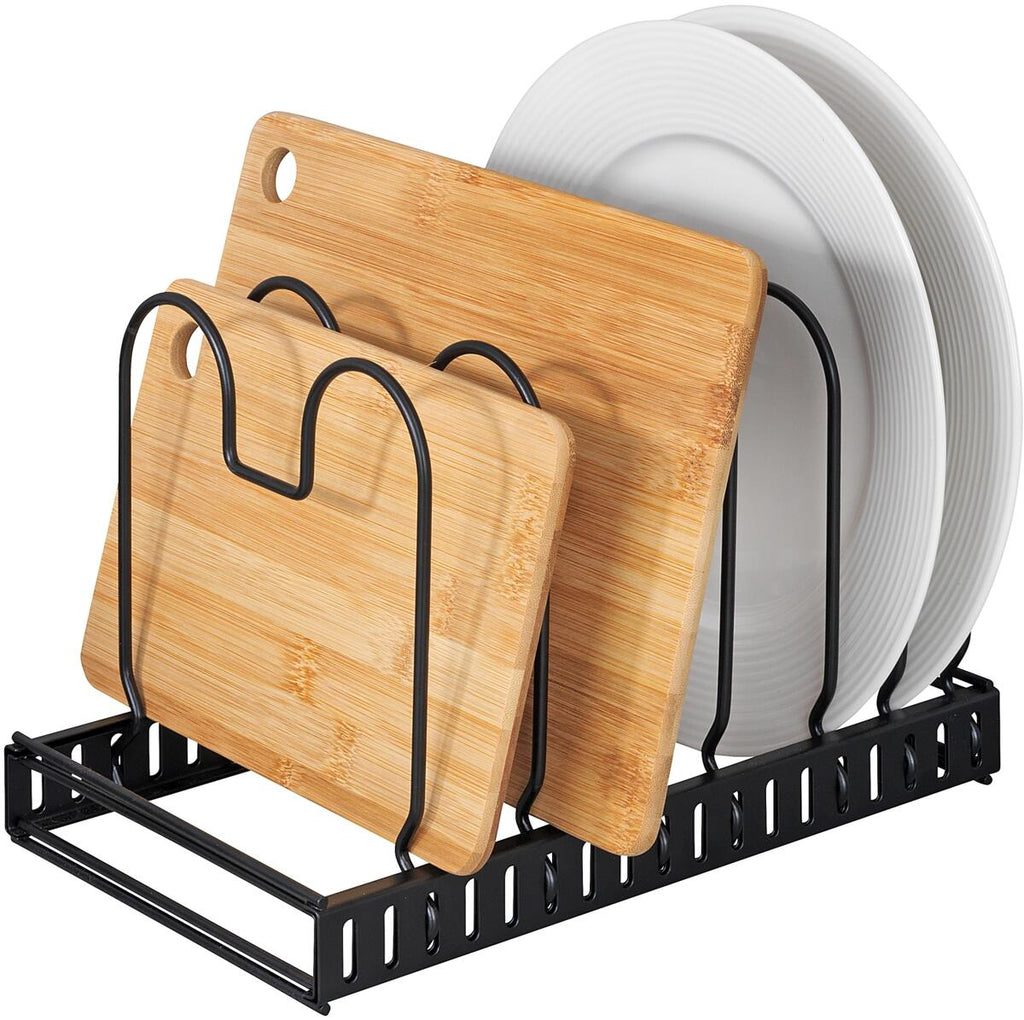 Lokk- og panneholder justerbar 30-57 cm svart - Wenko detalj av justerbare rom