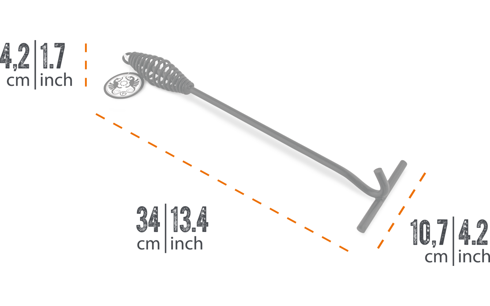 Bakside av Lokkløfter for ildgryte 32 cm stål Petromax