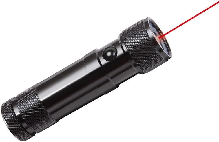 Lommelykt Eco-LED Laser Light 45 lm med laserpeker fra Brennenstuhl sett forfra