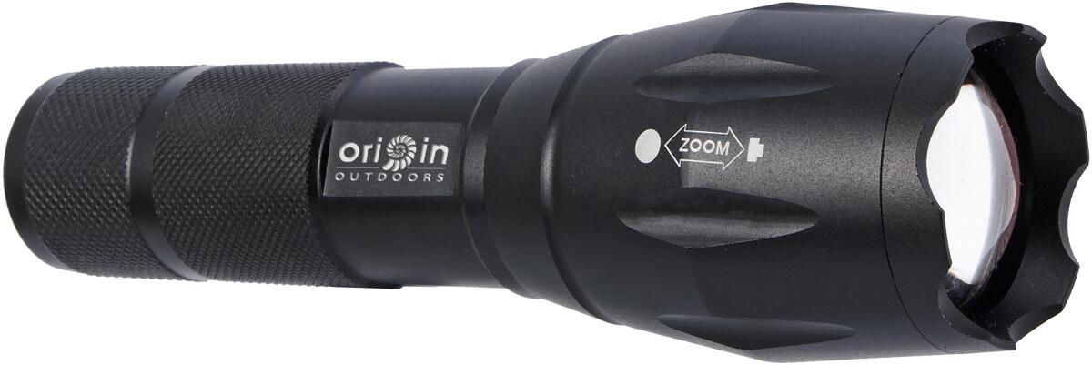 Lommelykt Focus LED 500 lm trinnløs fokus USB forfra