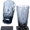 Longdrinkglass med magnet 6 stk 300 ml polykarbonat grå - Silwy bakside