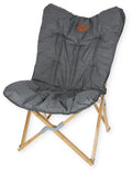 Lounge klapplenestol med polstring og bambusramme 120 kg Holiday Travel forfra