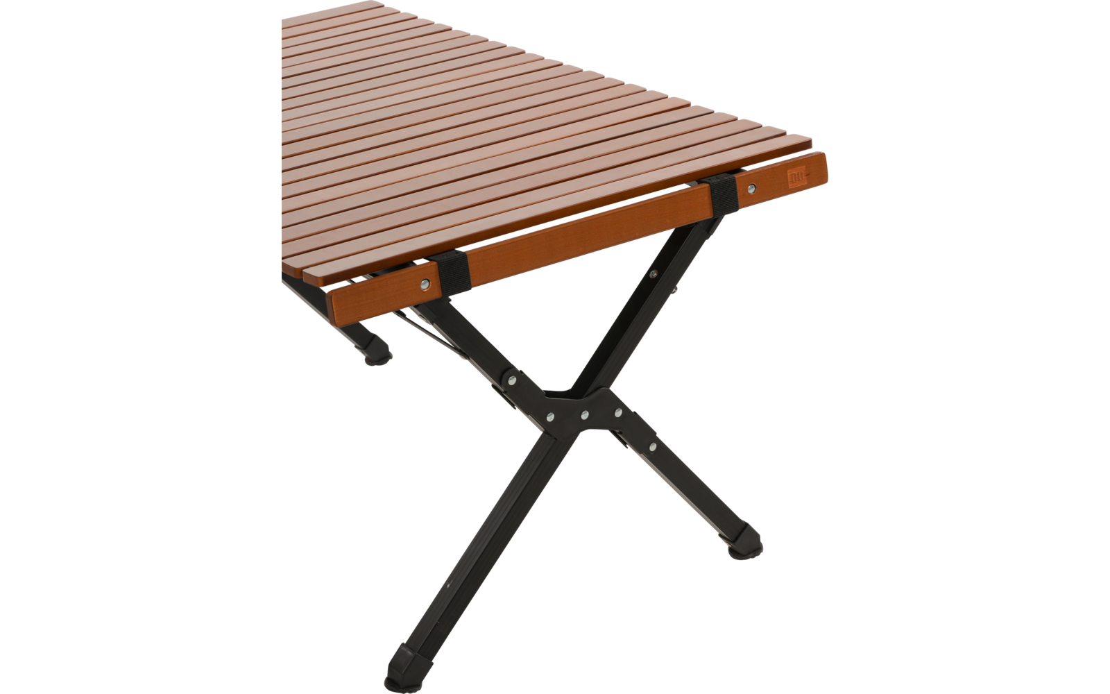 Loungebord Iver Walnut 90x60 cm detalj av bordplate i tre