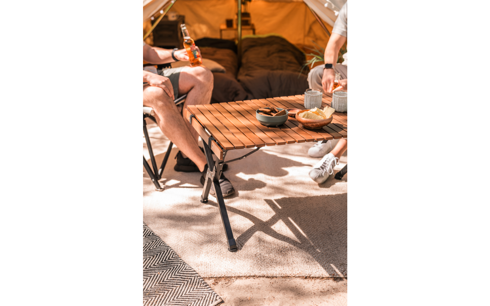 Loungebord Iver Walnut 90x60 cm foldet sammen