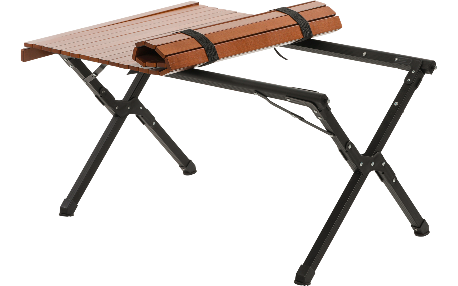 Loungebord Iver Walnut 90x60 cm montert i hage