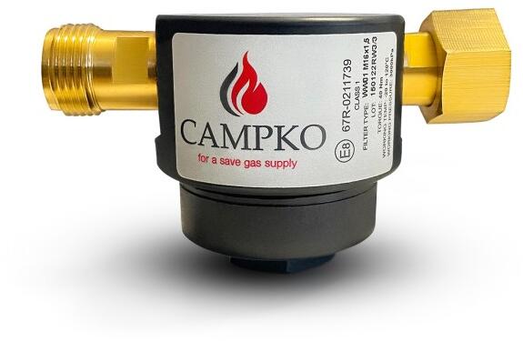 LPG gassfilter G.36 M20x1,5 for bobil og campingvogn - CAMPKO forfra