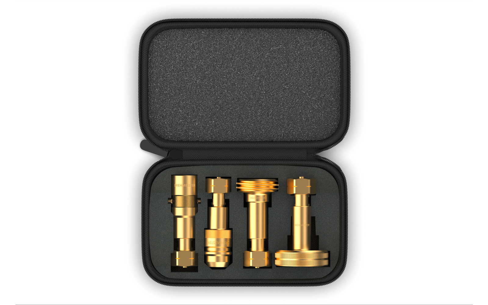 Detalj av LPG gassflaske adaptersett med etui W21.8L/G.12 messing - DREHMEISTER