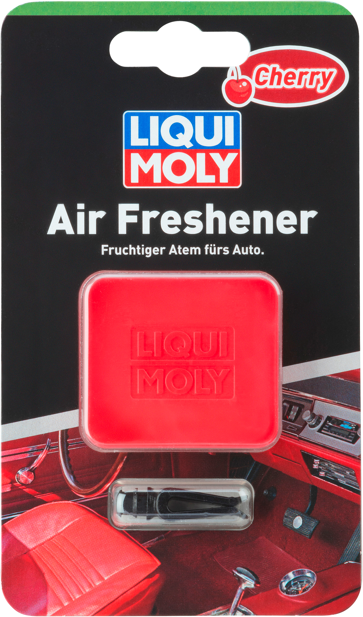 Luftfrisker Air Freshener Cherry for kjøretøy Liqui Moly festet på ventilasjonsrist