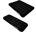Luftmadrass Flock Airbed svart i PVC med reparasjonssett