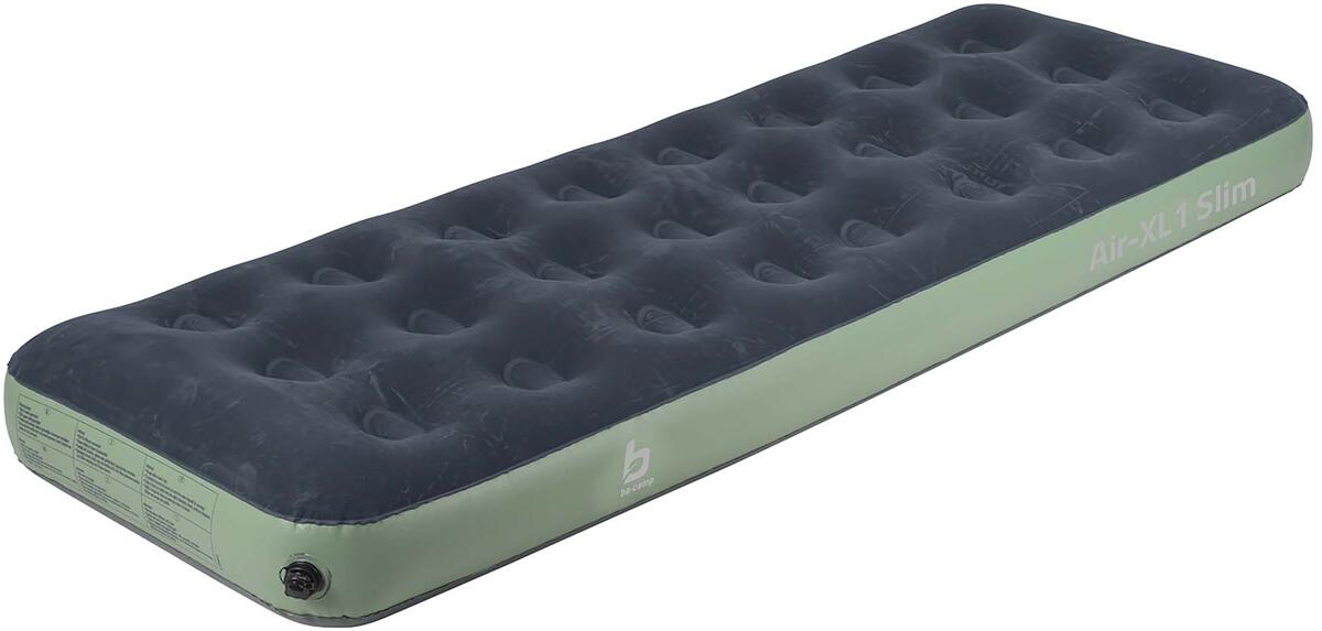 Luftmadrass velour Air-XL1 Slim 200x70 cm vinyl forfra