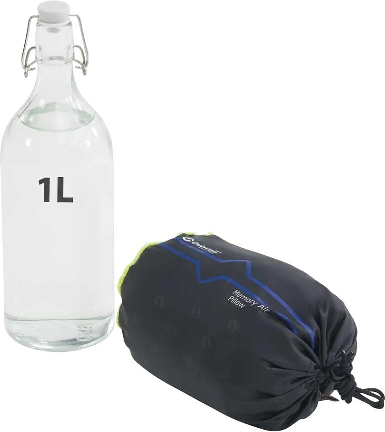 Detalj av materiale på Luftpute Memory Ergo Air 38x29x10 cm 240 g blå/grå - Outwell