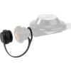 Lukkekappe W 21,8 x 1/4" venstregjenge for gassregulator bakside
