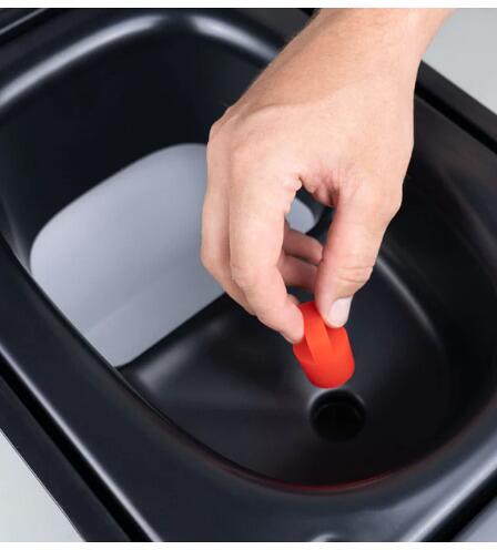 Luktlås plugg i silikon for BOXIO Toilet bakside