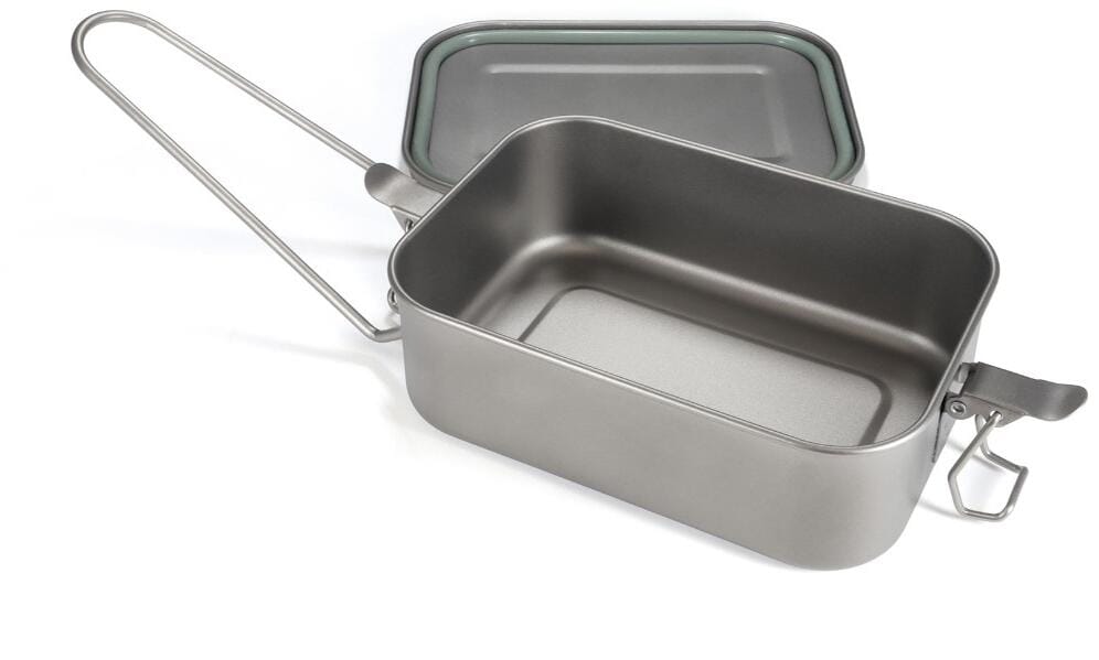 Lunchbox 2-i-1 titan 0,8 L med sammenleggbart håndtak detalj av håndtak