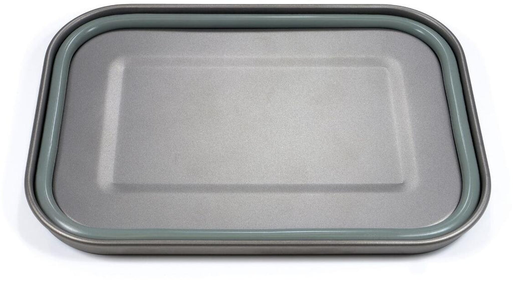 Lunchbox 2-i-1 titan 0,8 L med sammenleggbart håndtak montert på tur