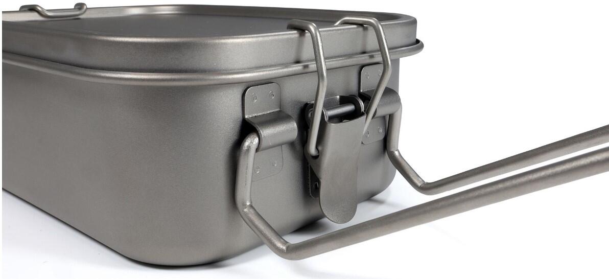 Lunchbox 2-i-1 titan 0,8 L med sammenleggbart håndtak åpen matboks