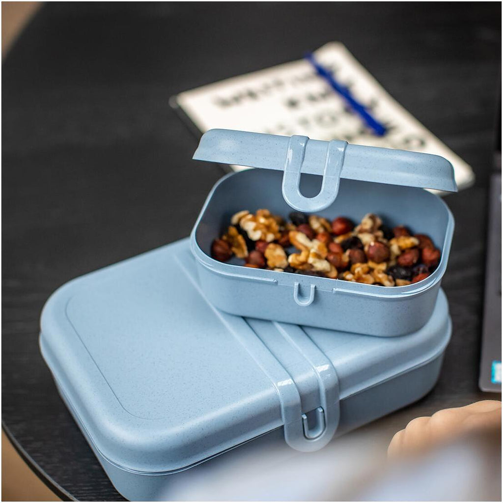Lunchbox Pascal Ready med bestikk 4-delt detalj av klipslukking