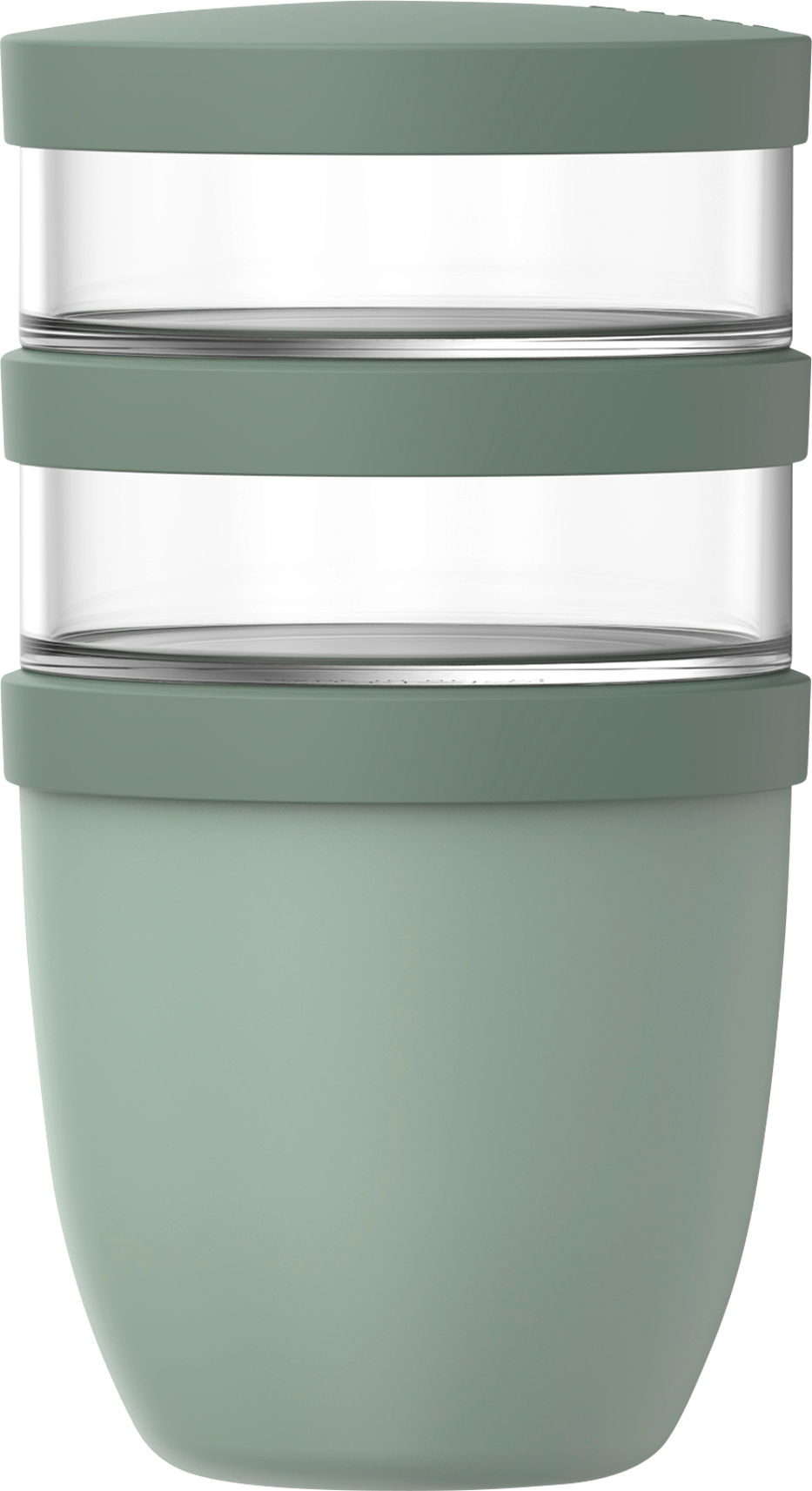 Lunchpot 3-delt med tre separate rom lekkasjesikker 500+2x200 ml forfra