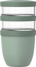 Lunchpot 3-delt med tre separate rom lekkasjesikker 500+2x200 ml forfra