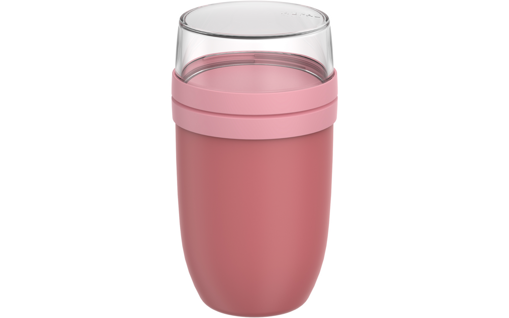 Lunchpot XL 2-delt lekkasjesikker 750+300 ml vivid mauve detalj og lokk