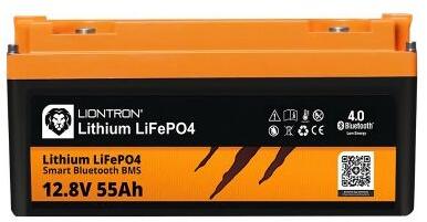 LX Smart Marine All In 1 litiumbatteri 12,8V med BMS og Bluetooth bakside
