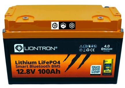 Detalj av LX Smart Marine All In 1 litiumbatteri 12,8V med BMS og Bluetooth