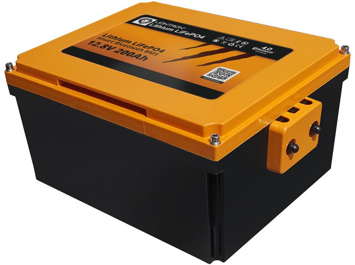 LXArctic litiumbatteri 12,8V undersete med BMS og BT 4.0 detalj av poler