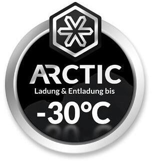 Nærbilde av LXArctic litiumbatteri 12,8V undersete med BMS og BT 4.0