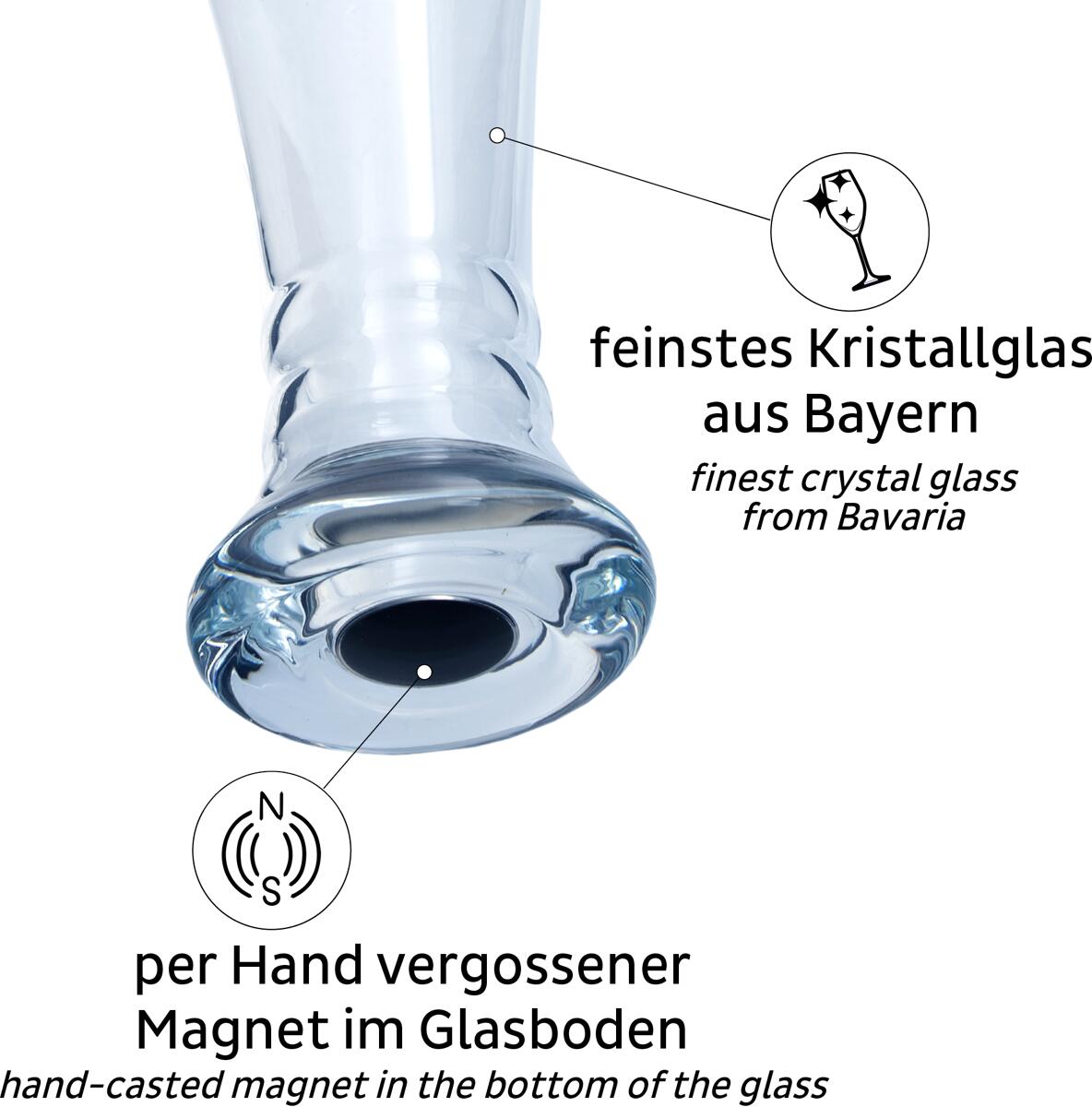 Detalj av magnet i Magnet hveteølglass i Tritan krystallglass 500 ml - silwy
