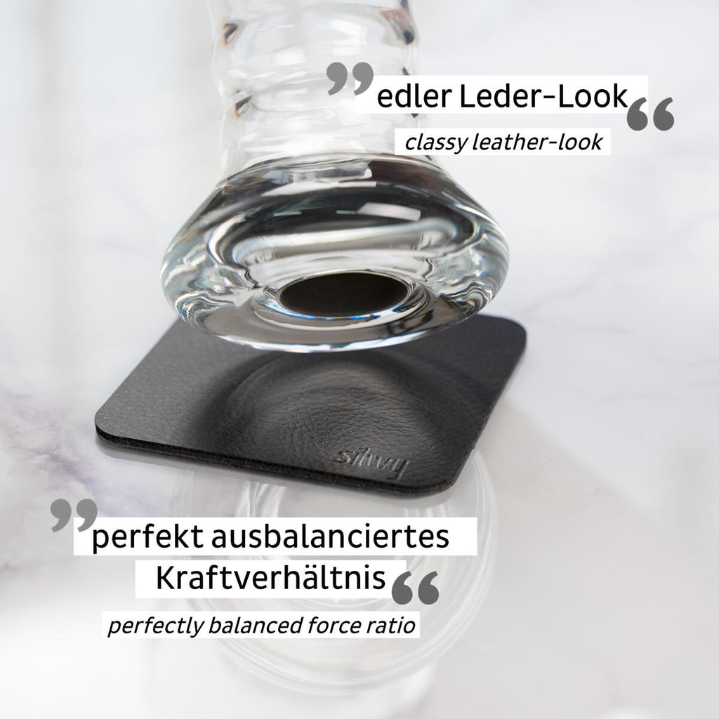 Magnet hveteølglass i Tritan krystallglass 500 ml - silwy med Nano-Gel pad