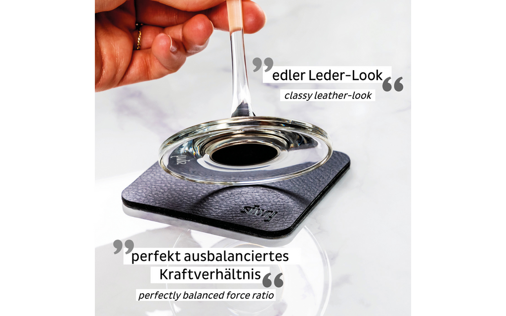 Magnet-krystallglass vinglass 400 ml med underlag 2-pakning - Silwy stablet