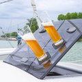 Magnet-ølglass Tritan-krystall med underlag 4-pack forfra
