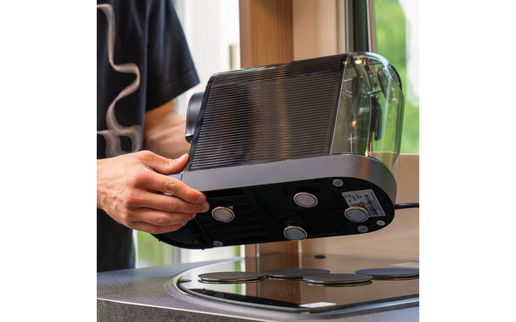 Sidevisning av Magnet-POWER-Bundle XXL magnet og metallpad
