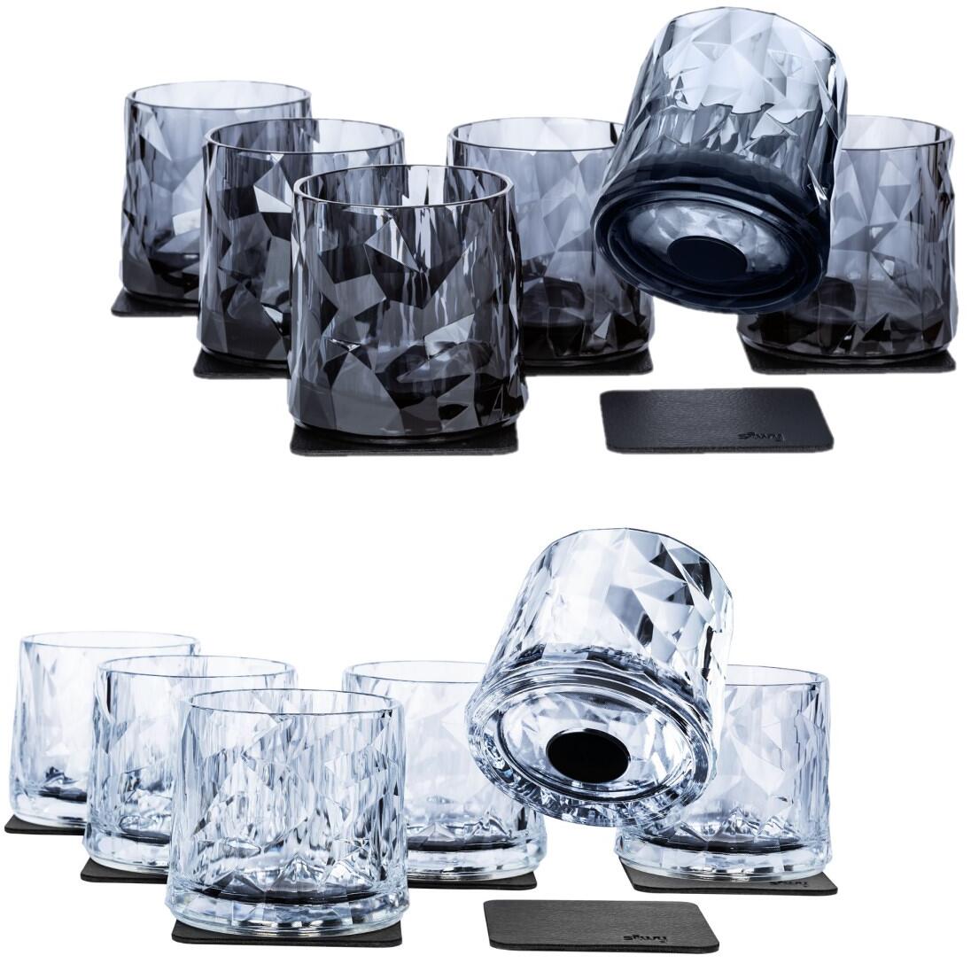 Forfra Magnet tumbler i plast 250 ml transparent - silwy