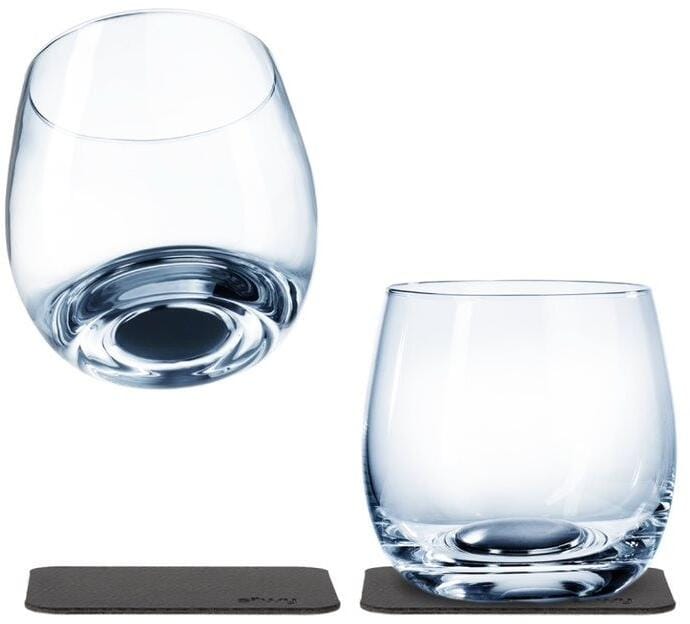 Magnet whiskyglass i krystallglass 250 ml 2-delers sett forfra