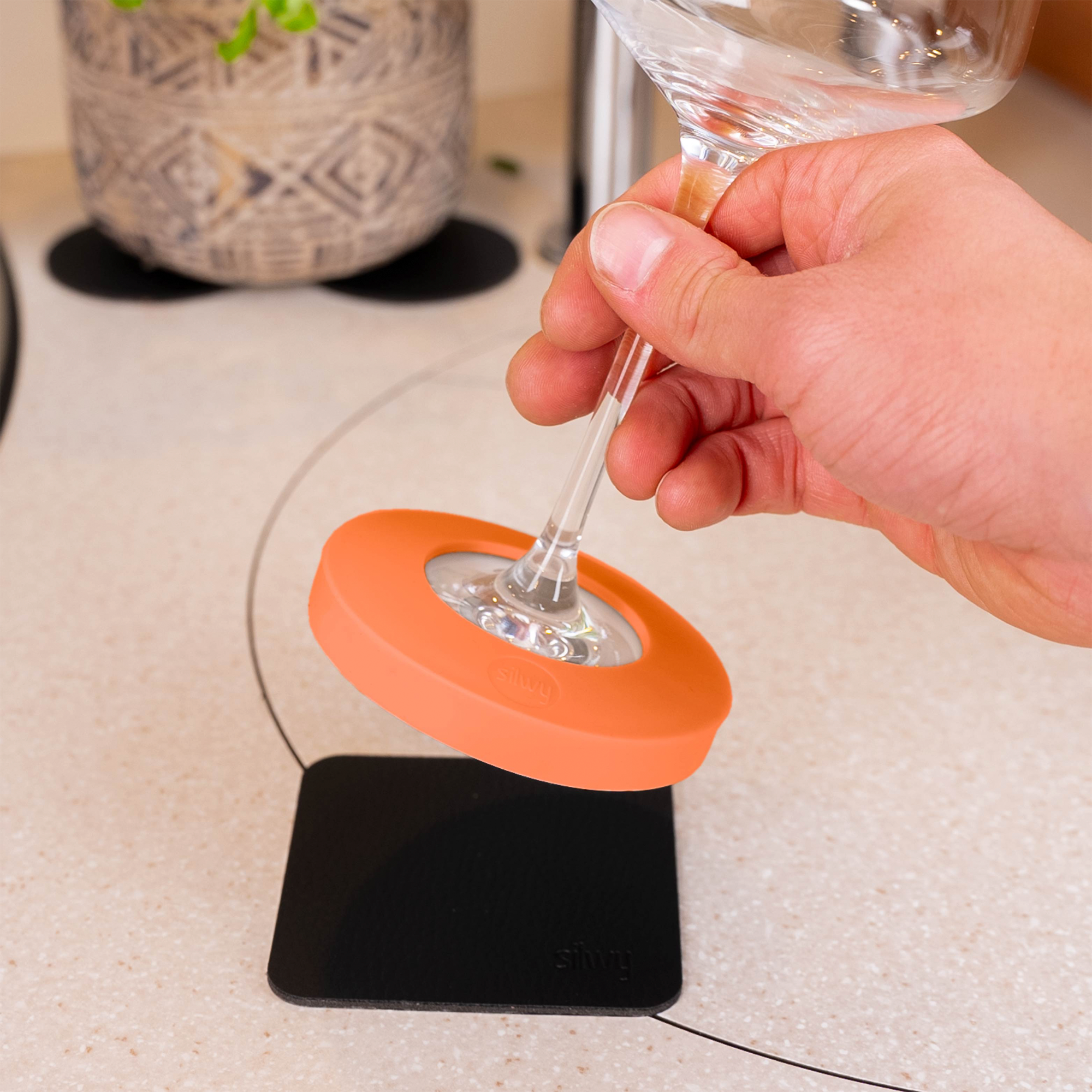 Magnetadapter for stettglass inkl. nano-gel-pad oransje forfra