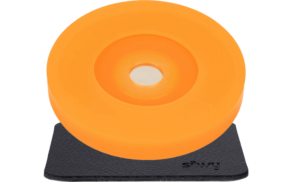 Bakside av Magnetadapter for stettglass inkl. nano-gel-pad oransje