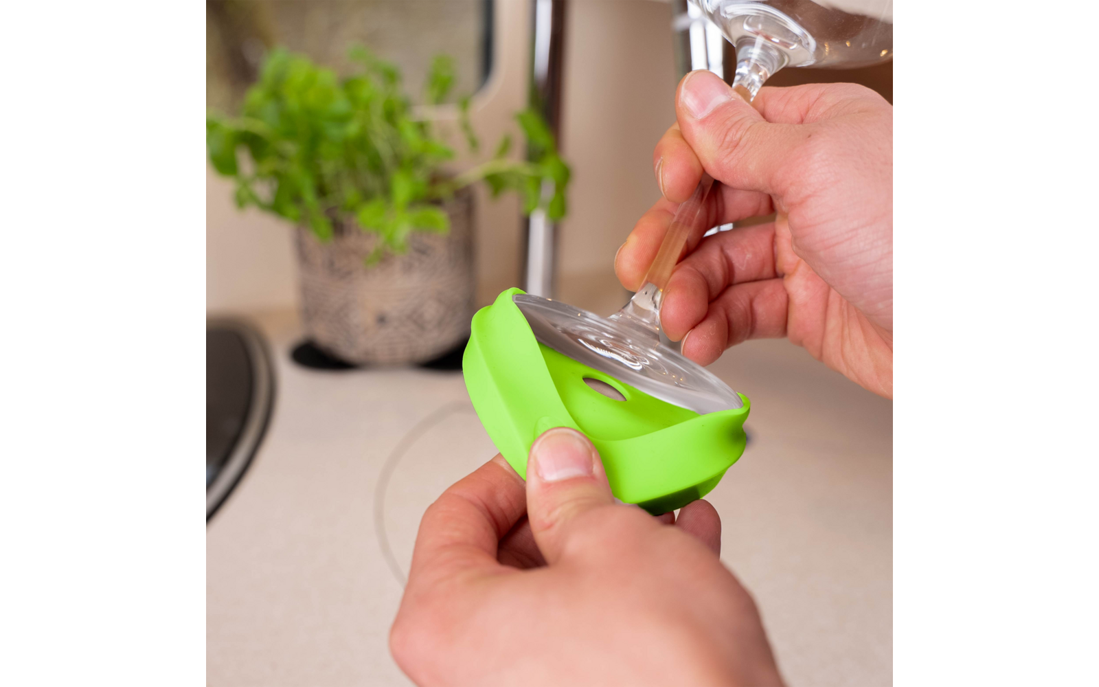 Silikonpads i Magnetadapter-sett for stilkglass med nano-gel-pads